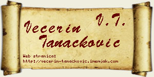 Večerin Tanacković vizit kartica